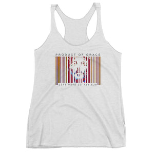 Product Of Grace ( Black ) Women's Racerback Tank