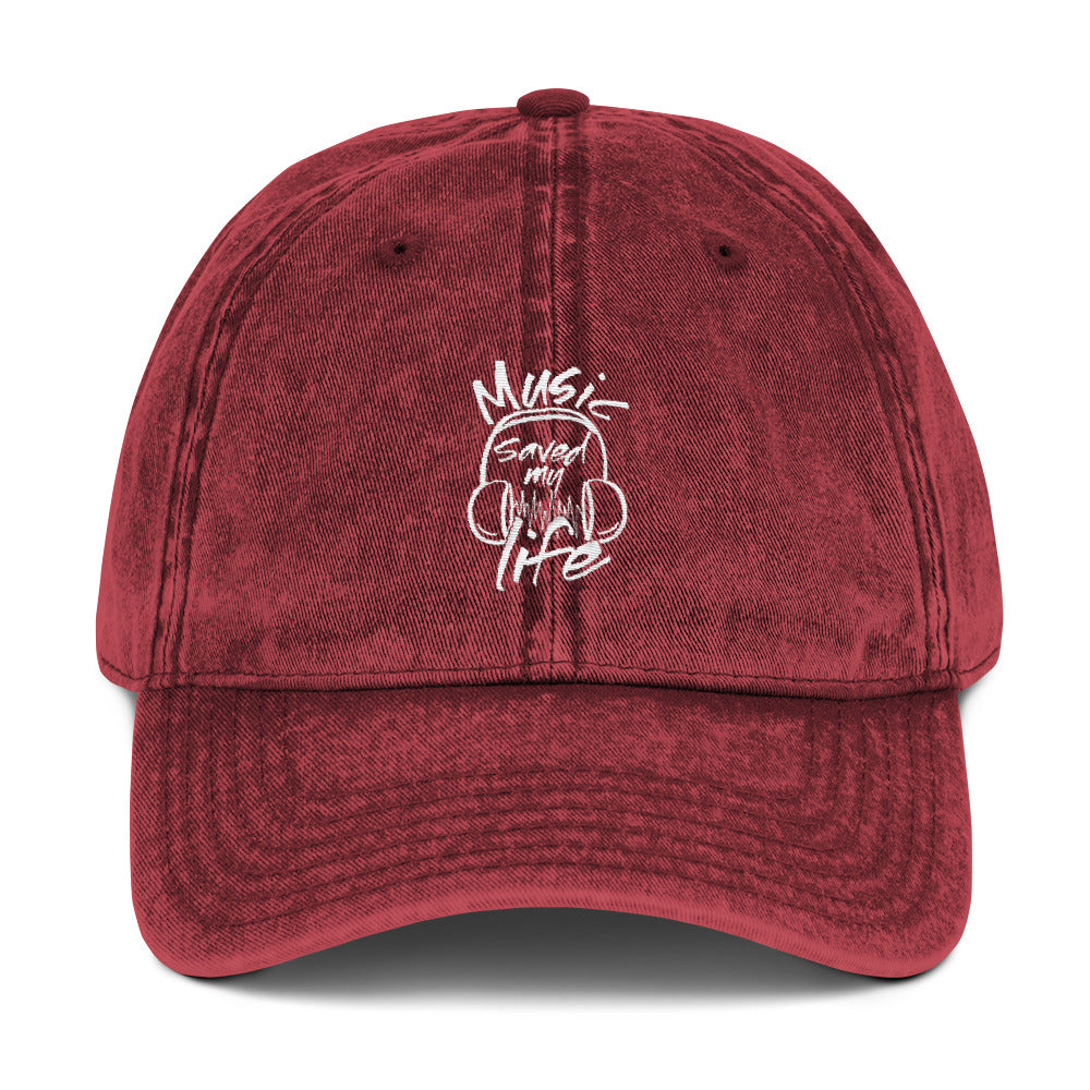 Music Saved My Life Vintage Dad Hat