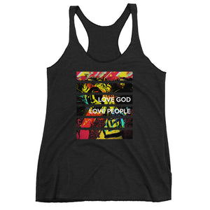 Love God Love People Women's Racerback Tank